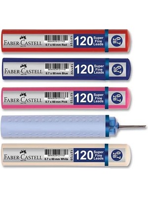 Faber-Castell Grip Min 0.7 2B 60 mm Beyaz Renk 120'li Kalem Uçları Seti