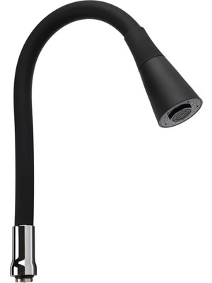 Leaf Shop Esnek Silikon Musluk Başlığı – Kıvrılabilir ve Oynar Başlıklı, Musluk Uzatma Aparatı | Mutfak ve Banyo Bataryaları Için Ayarlanabilir Su Yönlendirici 52 cm Siyah