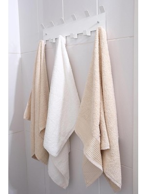 Leaf Shop Metal Beyaz Amerikan Kapı Arkası Yapışkanlı Askılık Banyo Askılık ve Duvar Askısı MT84B