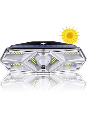 Leaf Shop Güneş Enerjili Hareket Sensörlü, 6 Taraflı 104 LED AYDINLATMA/GT-SL13