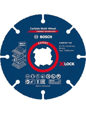 Leaf Shop 1x Expert Carbide Multi Wheel X-Lock Kesici Diskler (Sert Ahşap, Çivili Ahşap, Plastik, Alçıpan Panel, Ø 115 Mm, Aksesuar Küçük Avuç Taşlama Makinesi)