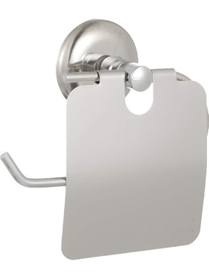 Leaf Shop Banyo Iris Krom Kapaklı Tuvalet Kağıdı Askısı Tuvalet Kağıtlığı Ister Yapıştır Ister Montajla