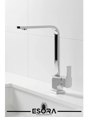 Esora Lüx Krom Kare Mutfak Eviye Bataryası