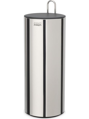 Leaf Shop Joseph Easystore Luxe Paslanmaz Çelik Gizli Tuvalet Kağıdı Tutacağı, Kapaklı Stand, 3 Ruloya Kadar Hods