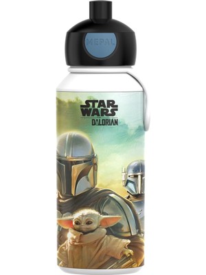 Leaf Shop - Pop-Up Campus Içecek Şişesi, Su Şişesi, Okul Için Sızdırmaz Şişe, Tekrar Kullanılabilir, Bpa Içermez ve Bulaşık Makinesinde Yıkanabilir, 400 Ml, Star Wars