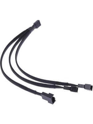 Misda Store 5353 3'lü Fan Çoklayıcı 3 Port Y Pwm 4 Pin Splitter Çoklayıcı Switch Örgülü Kablosu (5353-3'LÜ)