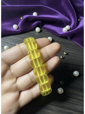 Meneva Aksesuar Sarı Beyrut Kehribar Bileklik