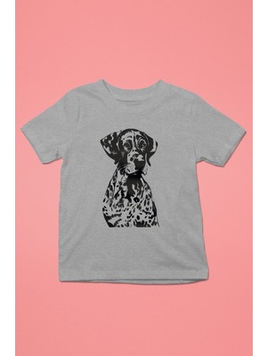 Darkhane Alman Shorthair - Köpek Baskılı Unisex Gri Melanj Çocuk Tişört - T-Shirt CT006