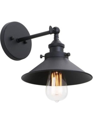 Misda Store Retro Rustik Metal Aplik Duvar Lambası Mafsalı Vintage Aplik