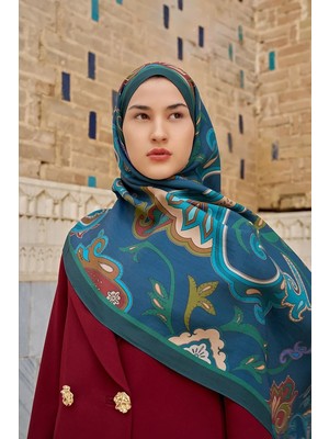 Petrol Ed Scarf Bramble Floş Viskon Şal