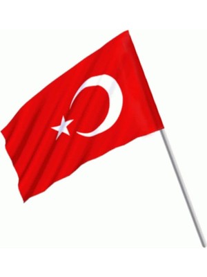 Misda Store Bayrağı Sopalı Yıkanabilir Alpaka Kumaş 30X45CM