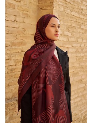 Bordo Ed Scarf Hazel Floş Viskon Şal