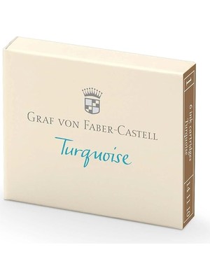 Misda Store Von Faber-Castell Kartuş, 6’lı, Turkuaz Renk, Silinmez ve Suya Dayanıklı, Işığa Karşı Dirençli, Kolay Takılabilir, Ergonomik Tasarım