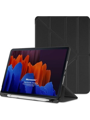 Leaf Shop Samsung Galaxy Tab S10 Ultra X920 Kılıf Origami Pencil Siyah [galaxy Tab S10 Ultra X920 ile Uyumlu Kılıf - Siyah]