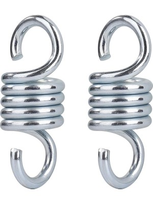 Leaf Shop Ağır Hizmet Yaylı Sertleştirilmiş Galvanizli Çelik Uzatma Yay Kapasitesi 500KG/1100LBS Hamak Asılı Sandalyeler Için Sundurma Salıncakları 2 Adet