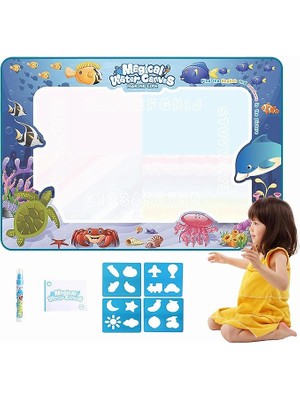 Misda Store Hayvanları Temalı Sulu Sihirli Boyama Halısı - Özel Sulu Kalem ile Water Painting Su Matı