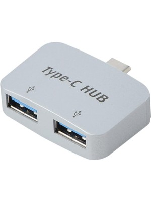 Leaf Shop Type C To USB 3.0 2 Port Hub 3.1 Çevirici Dönüştürücü Çoklayıcı Çoğaltıcı