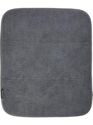 Misda Store Mikrofiber Kuru Mat, Koyu Gri, 47 x 40 x 1 cm