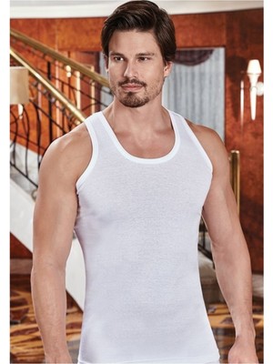 Berrak 6'lı (Ekonomi Paket) Erkek Atlet %100 Cotton-Beyaz-7