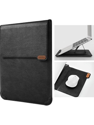 Misda Store Dizüstü Bilgisayar Kılıfı Laptop Standı, 13-14 Inç Bilgisayar Darbelere Dayanıklı Çanta 13 Inç MacBook Pro ve MacBook Air, Xps 13, Surface Book 13,5 Inç, iPad Pro 12,9 Inç, Siyah Doku