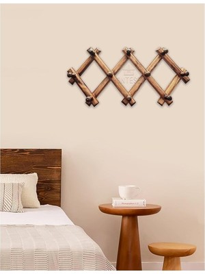 Misda Store Doğal Ahşap Duvar Askısı Dekoratif Askılık Elbise Askılık MNT-105