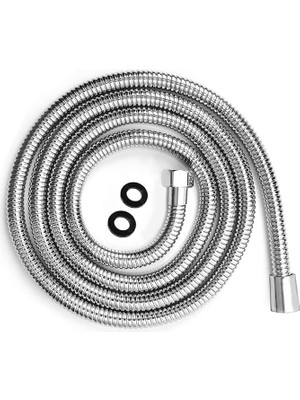 Misda Store 170 cm Ekstra Uzun Paslanmaz Duş Spiral Hortumu (G1/2 Abs Rakorlu)