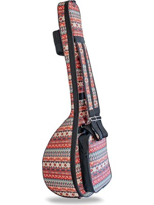 Misda Store Müzik Pandura Müzik Profesyonel Su Geçirmez 20 mm Pedli Gigbag Uzun Bağlama Saz Kılıfı Otantik