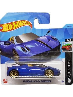 Misda Store Wheels - ´17 Pagani Huayra Roadster - Hw Roadsters 2/10 - HKK08 - Short Card - Koyu Mavi - Mattel 2023