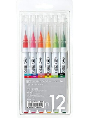Misda Store Zig Clean Color Real Brush Fırça Uçlu Kalem 12'li