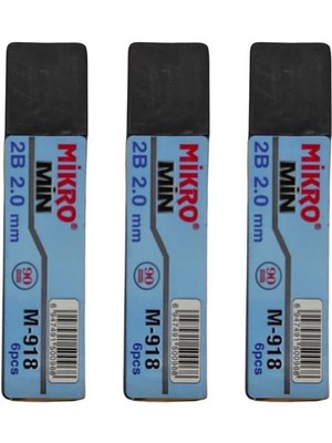 Leaf Shop Ucu 2.0mm 2b Mikro 2b Kalem Ucu 2mm Siyah 3 Adet