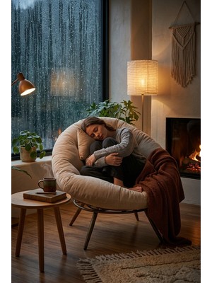 AVYNA Tekli Koltuk Berjer | Tv & Dinlenme Koltuğu | Kitap Okuma ve Kahve Köşesi - Krem