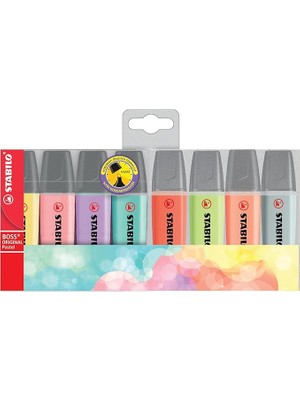 Leaf Shop - Boss Orıgınal - Fosforlu Kalem - 8'li Paket - Çeşitli Renkler