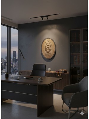 Hakiki Deri Isme Özel Gs Duvar Tablosu – Mdf Tabanlı