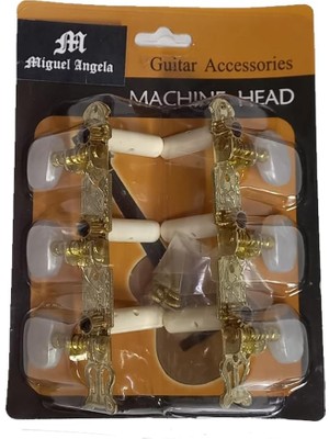 Misda Store Angela MAMHT333GD Klasik Gitar Burgusu Burgu Seti 3 Sağ ve 3 Sol - Professional Guitar Classical Guitar String Tuning Pegs Machine Heads