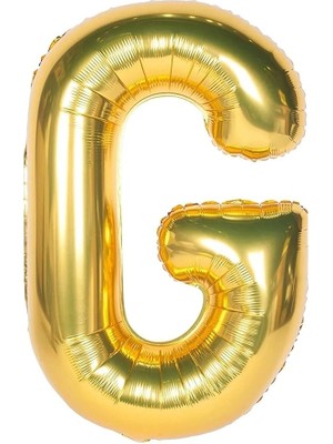 Misda Store Folyo Balon G Harfi Helyum Balon 36 cm Gold Renk G BMCNM212
