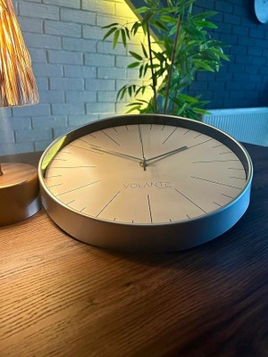Misda Store Modern Duvar Saatleri Noble Serisi 35 cm Ø Gerçek Cam Ev/ofis/mutfak/sınıf/okul Sessiz & Akar (Gümüş)