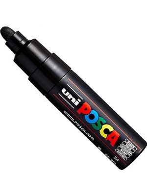 Misda Store Uni Pc-7m Işaretleme Kalemi, Sanat Kalemi, Büyük Küre Uç, 4, 5 – 5, 5 mm – 15 Renk Siyah