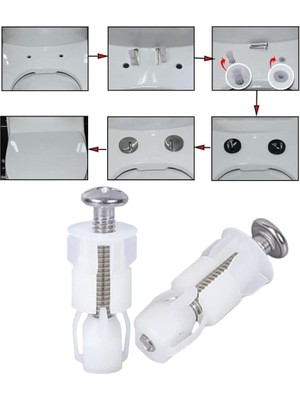 Misda Store I T R A Kale S E Rel Uyumlu Yavaş Kapanan Klozet Kapak Montaj Takozu Klozet Kapak Montaj Dübeli 2'li