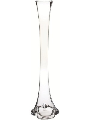 Misda Store Ayağı Vazo Cam Vazo 80CM Ince Belli Vazo