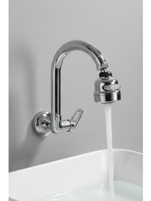 Esora Duvardan Baston Borulu 3 Fonsiyonlu Başlıklı Tek Su Girişli Banyo Lavabo Bataryası