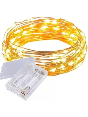 Misda Store LED Dekoratif Günışığı Tel LED Işık 3 Metre Pilli (Günışığı, 1)