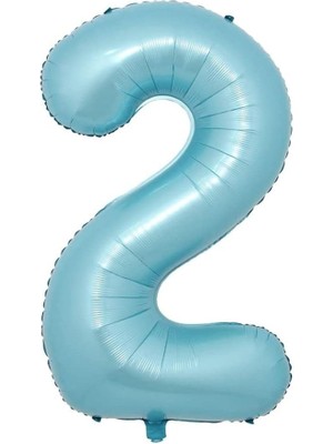 Misda Store Balon 2 Rakamı Helyum Balon 76 cm (Mavi)