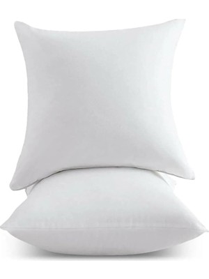 Misda Store 2 Adet Kırlent Iç Yastık Ekstra Dolgun 350GR Koltuk Yastığı Balkon Bahçe Aksesuar Yastığı 45X45