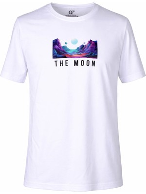 Trender 26Y595000008  Erkek T-Shirt The Moon O Yaka Baskılı