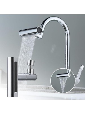 Misda Store 360 Derece Döner Şelale Musluk Başlığı - 4 Fonksiyonlu Mutfak Batarya Başlığı