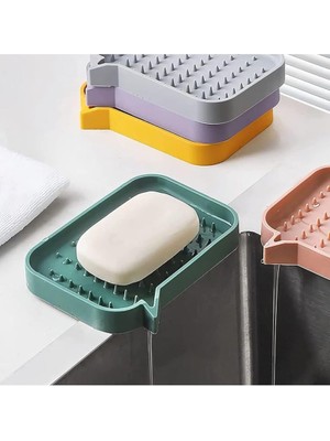 Misda Store Oluklu Kaymaz Katı Sabunluk | Silikon Sabunluk