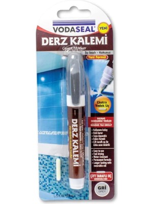 Misda Store Uçlu Su Bazlı Kokusuz Kalıcı Derz Kalemi - Gri Renk