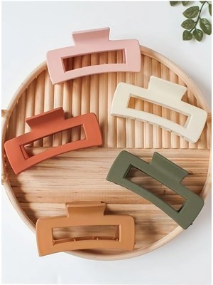 Misda Store Renkli Kadın Mandal Toka 5'li Set, Kadın Çocuk Mandal Toka, Lastik Toka Seti, Toka Organizer, Toka, Kız Çocuk Toka, Kadife Toka