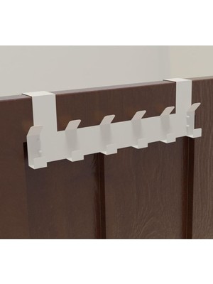 Misda Store Metal Amerikan Kapı Arkası Beyaz Vidalı Askılık Organizer Askılığı ve Banyo Kapı Arkası Vidalı Askılık MT69B