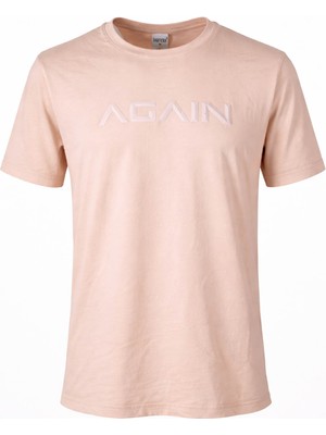 Trender 26YDT1000022 Taş Erkek T-Shirt Again O Yaka